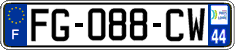 French license plate, SIV (ordinary)