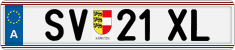 License plate of Austria, Regular plates
