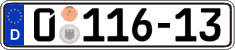 German license plate, Diplomatic