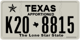 Texas, Apportioned vehicles (2012) (A12-3456)