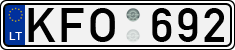 License plate of Lithuania, Cars