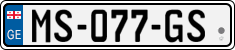 License plate of Georgia, Cars (2014)