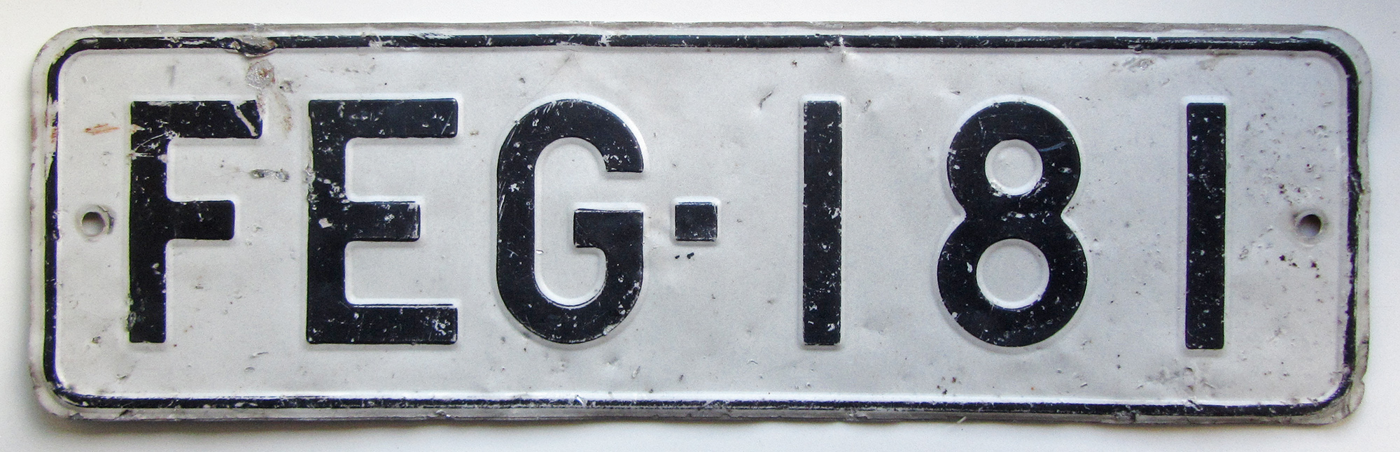 FEG-181, License plate without vehicle 