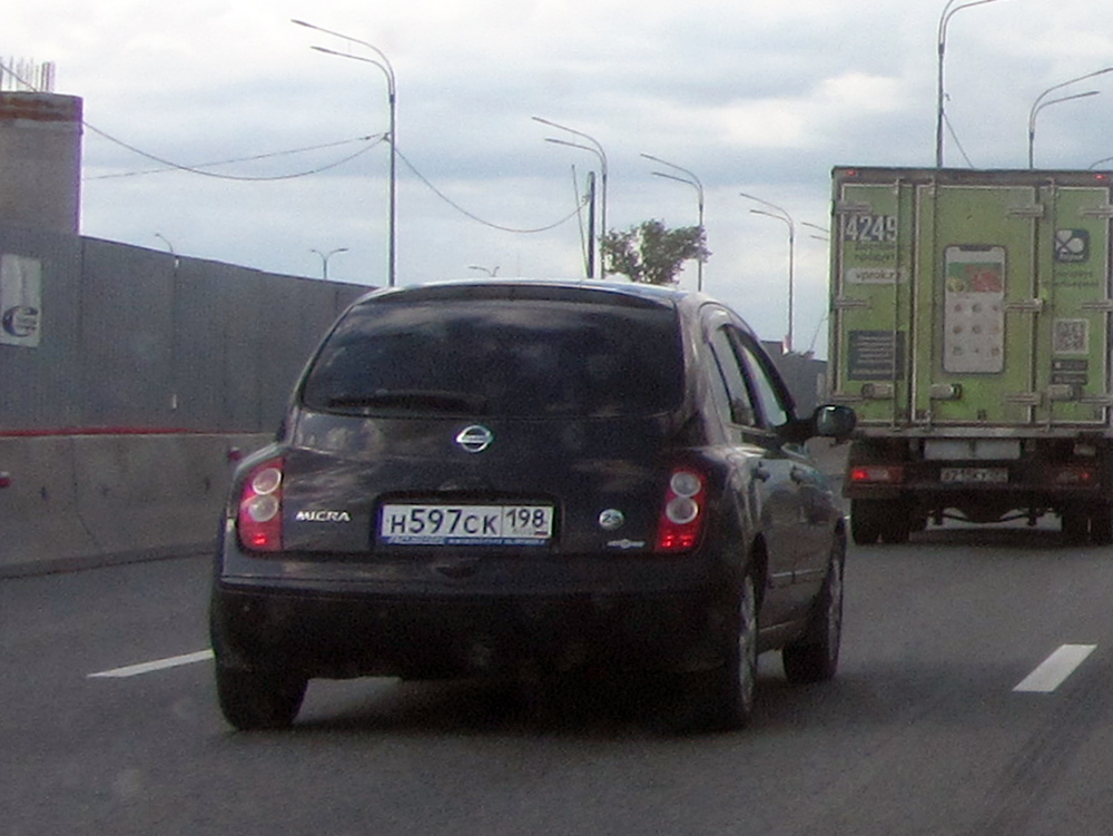 н 597 ск 198, Nissan Micra 3rd gen 5-door Hatch (K12), 2002–2010