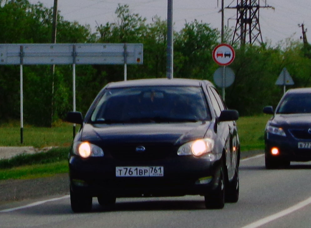 т 761 вр 761, BYD F3 / F5 / L3 1st gen F3 Sedan, 2005–2014