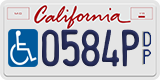 California, Vehicles for disabled persons (D/PXXXXX, XXXXXD/P, DP12345)