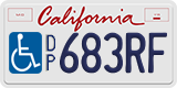 California, Vehicles for disabled persons (D/PXXXXX, XXXXXD/P, DP12345)
