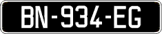 French license plate, SIV (oldtimers)