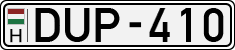 license plates of Hungary, Cars (1990)