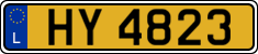 License plate of Luxembourg, 2003 year system