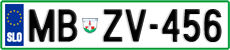 License plate of Slovenia, Cars