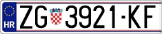 License plate of Croatia, Regular plates