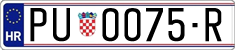 License plate of Croatia, Regular plates