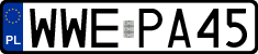 License plates of Poland, Regular car plates