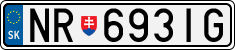License plate of Slovakia, Cars