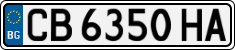 License plate of Bulgaria, Cars