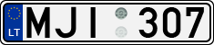 License plate of Lithuania, Cars