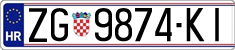 License plate of Croatia, Regular plates