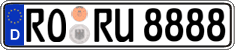 German license plate, Regular plates