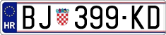 License plate of Croatia, Regular plates