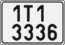 License plate of the Czech Republic, Cars (2001)