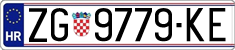 License plate of Croatia, Regular plates