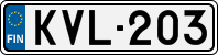 License plate of Finland, Cars