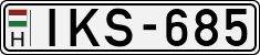 license plates of Hungary, Cars (1990)