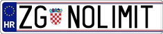 License plate of Croatia, Vanity Plates
