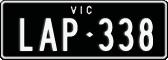 Victoria, Vanity Plates