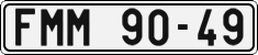 License plate of the Czech Republic, Cars (1960)