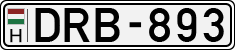 license plates of Hungary, Cars (1990)
