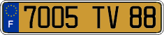 French license plate, FNI