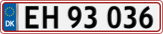 License plate of Denmark, Regular plates