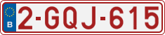 License plate of Belgium, Regular plates (2010)