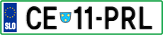 License plate of Slovenia, Cars