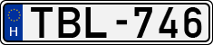 license plates of Hungary, Cars (1990)