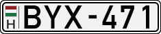 license plates of Hungary, Cars (1990)