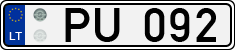 License plate of Lithuania, Trailers