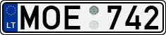 License plate of Lithuania, Cars