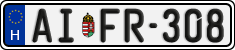 license plates of Hungary, Regular plates (2022)