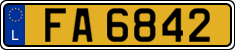 License plate of Luxembourg, 2003 year system