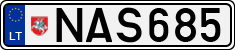 License plate of Lithuania, Cars