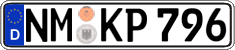 German license plate, Regular plates