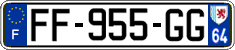 French license plate, SIV (ordinary)