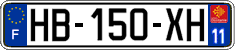 French license plate, SIV (ordinary)