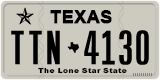 Texas, Regular plates (2012) (АBC-1234)
