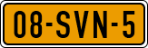License plate of the Netherlands, Cars