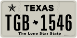 Texas, Regular plates (2012) (АBC-1234)