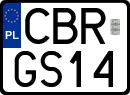 License plates of Poland, Special vehicles and motorcycles